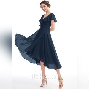 JJ' House Dark Navy Bridesmaid Dress